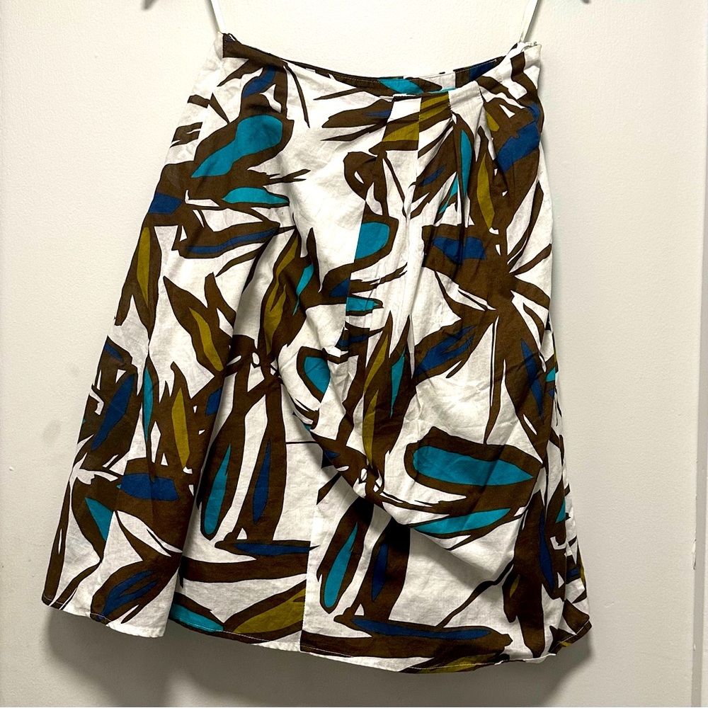 Metro Wear Women's Mid Length Floral Skirt, Black/White, Size Small